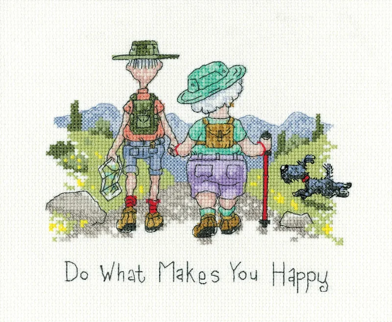 heritage crafts cross stitch kit do what makes you happy