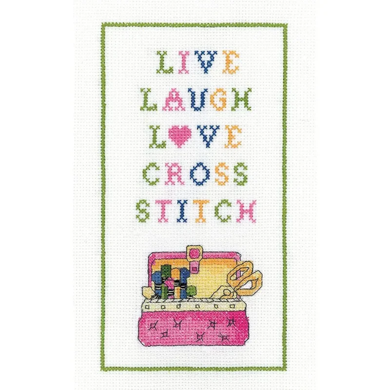 heritage crafts cross stitch kit love design