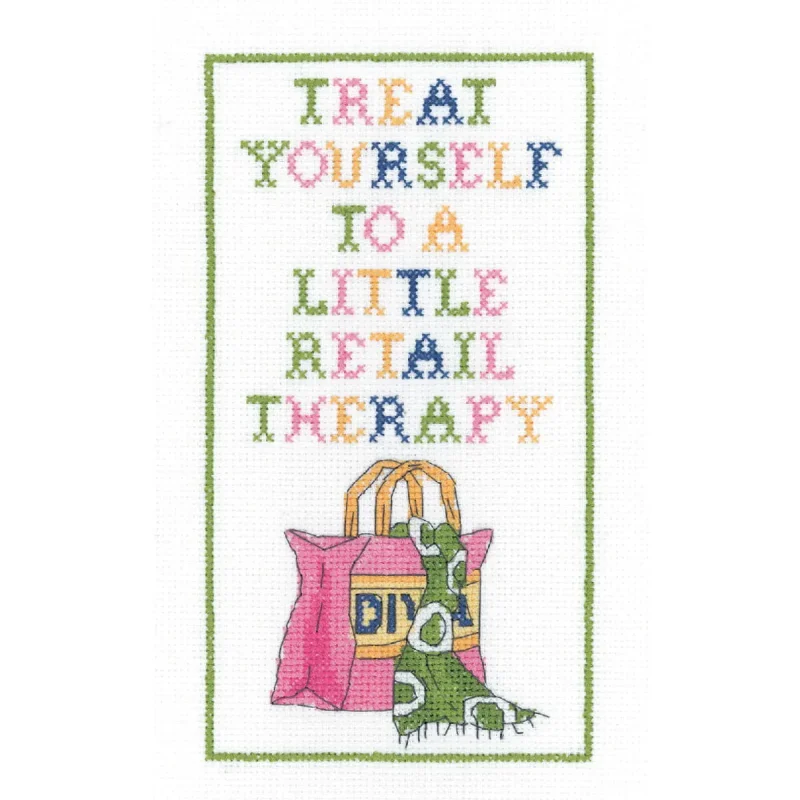 heritage crafts cross stitch kit treat yourself