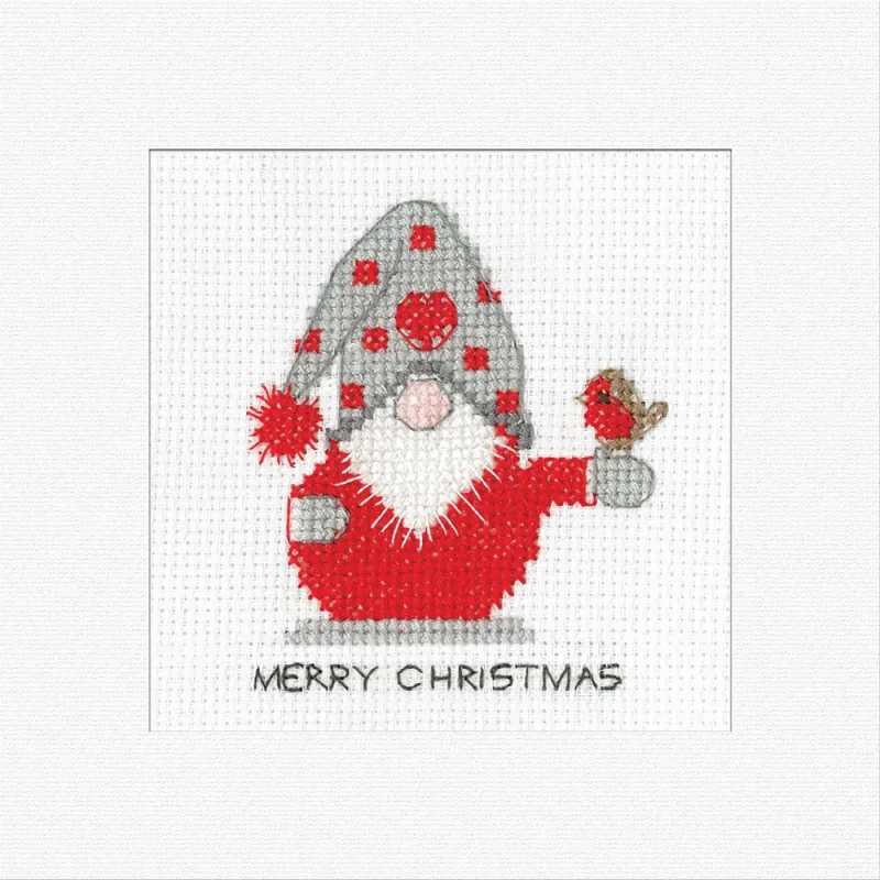 heritage crafts robin christmas card cross stitch kit