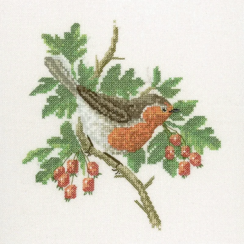 heritage crafts robin cross stitch kit