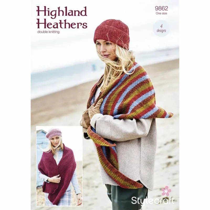 highland heathers dk shawls hats