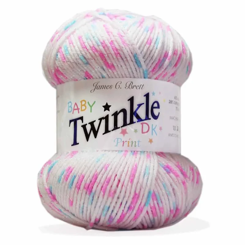 james c brett baby twinkle dk print yarn