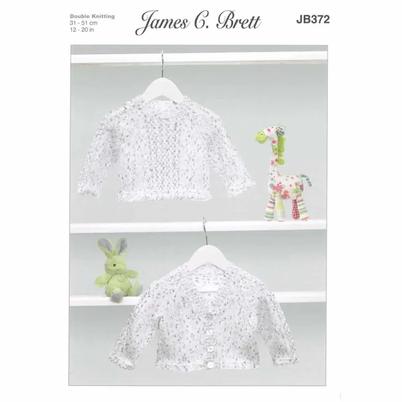 james c brett baby twinkle prints dk cardigan sweater set