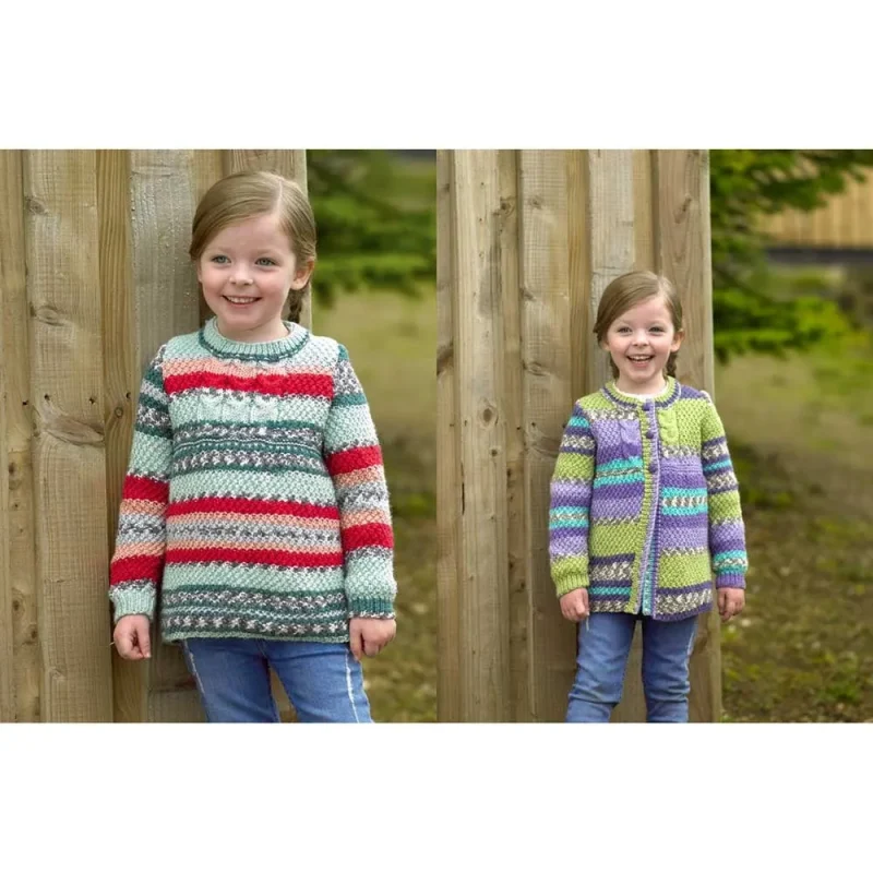 james c brett fairground dk cardigan sweater kit