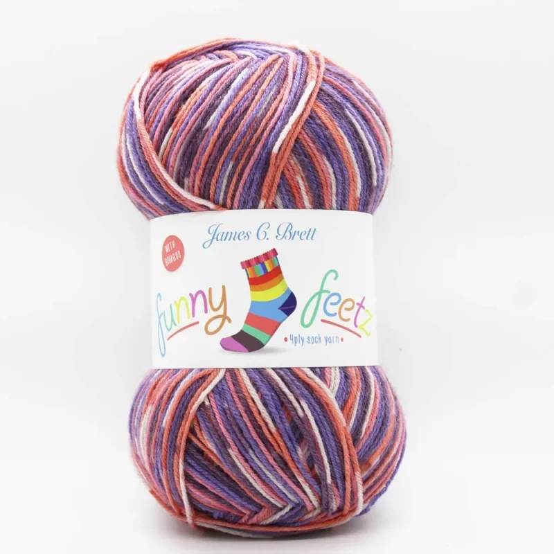 james c brett funny feetz 4 ply yarn