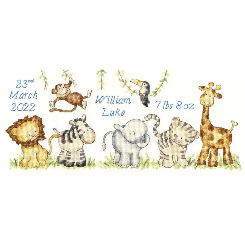 jungle welcome cross stitch pattern kit