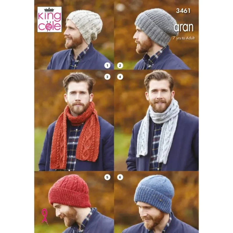 king cole aran hats scarves set