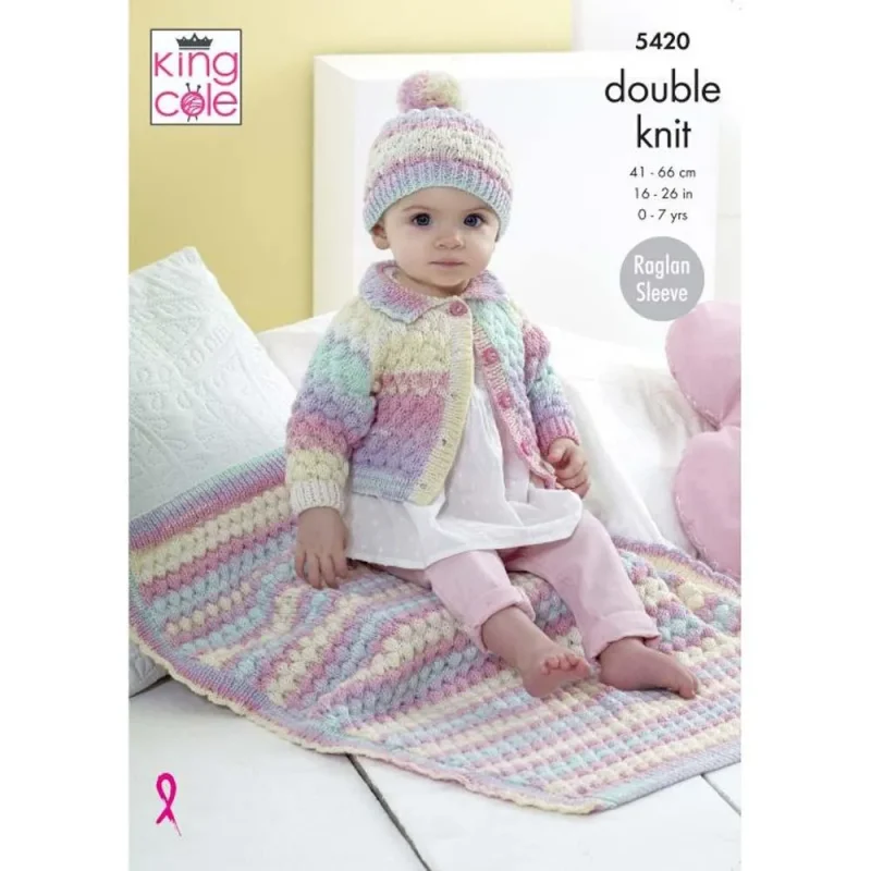 king cole beaches dk cardigan hat blanket digital pattern 5420