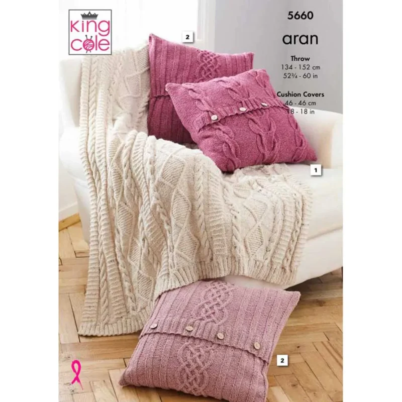 king cole forest aran throw cushion covers