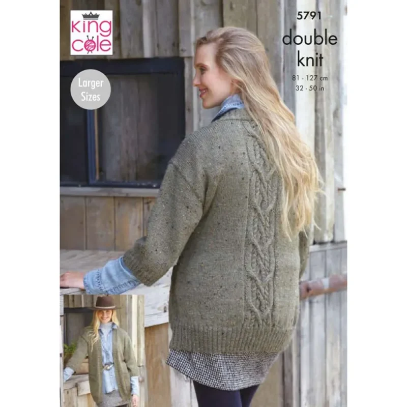 king cole homespun dk cardigan pattern digital 5791