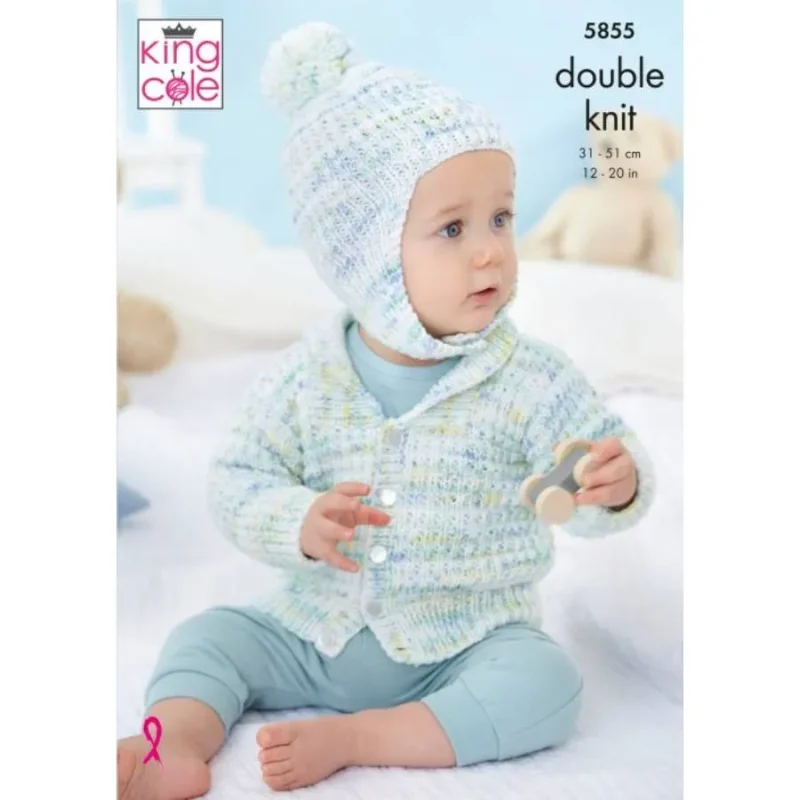 king cole little treasures dk knitted dungarees jacket hat