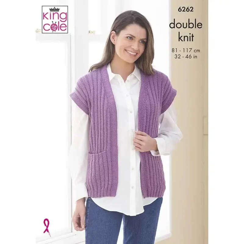 king cole orchard dk sweater sleeveless jacket