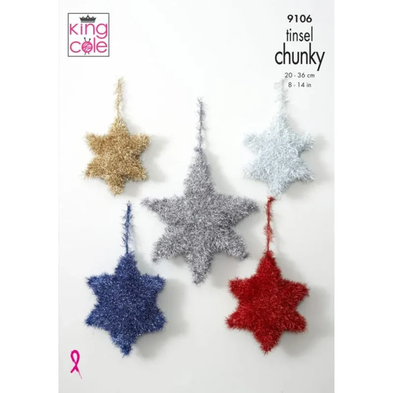 king cole tinsel chunky yarn starry collection