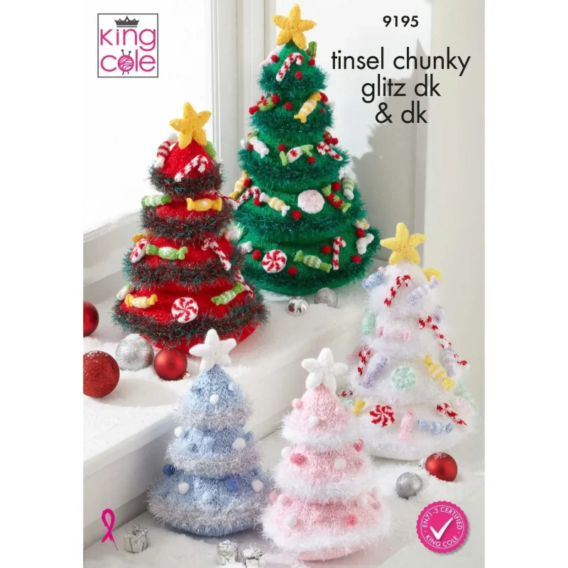 king cole tinsel glitz dk christmas tree collection