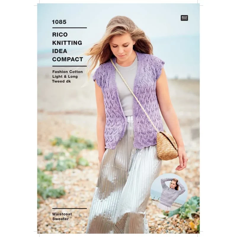 light long tweed dk sweater waistcoat set