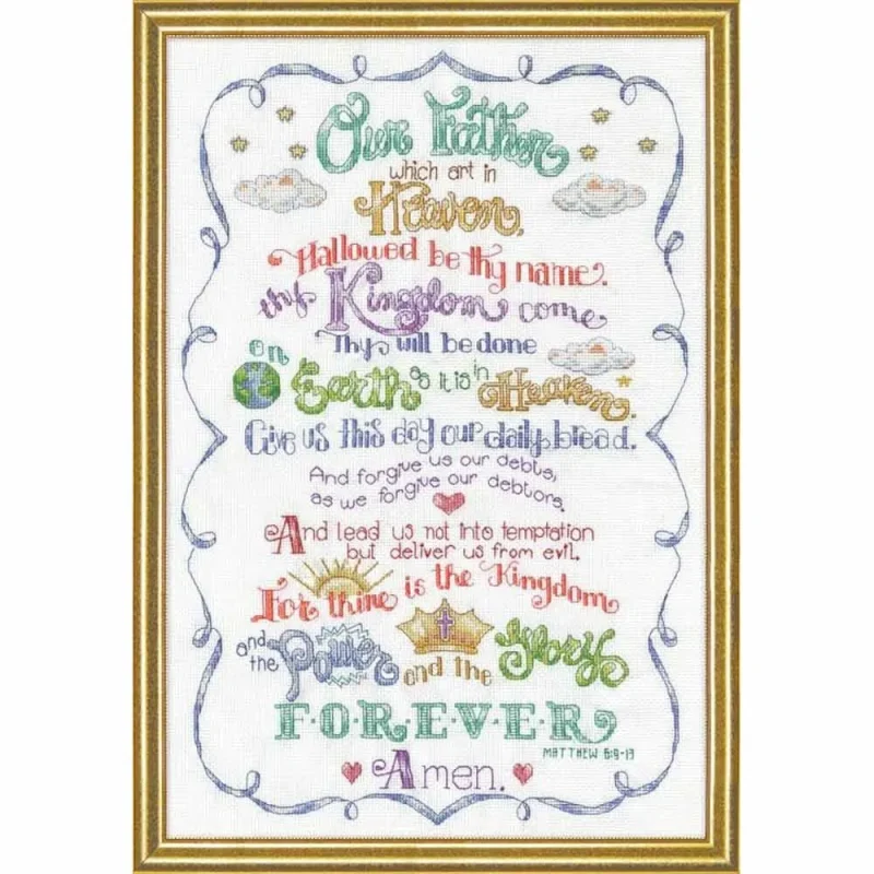 lord s prayer cross stitch kit for beginners