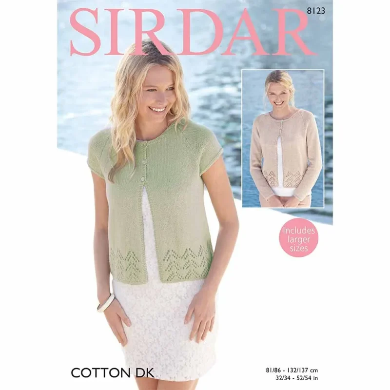 luxurious sirdar cotton dk cardigans