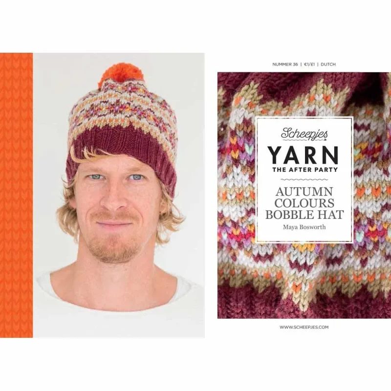 maya bosworth 36 color autumn yarn bobble hat