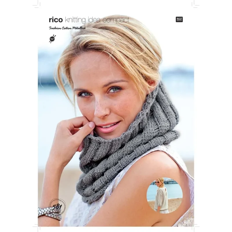 metallic cotton sweater loop set rico fashion dk