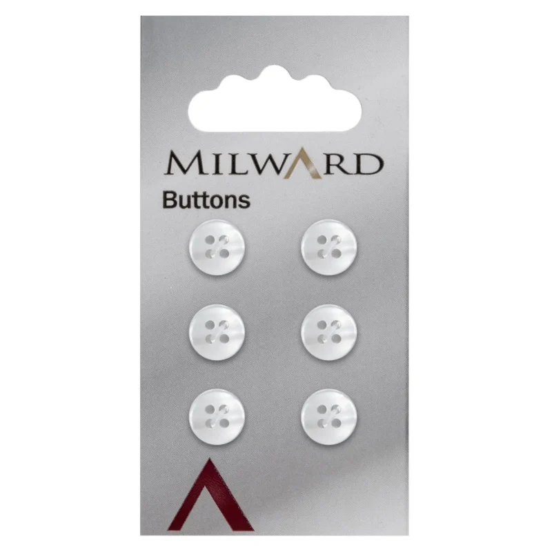 milward 10mm carded buttons 6 pack 00858