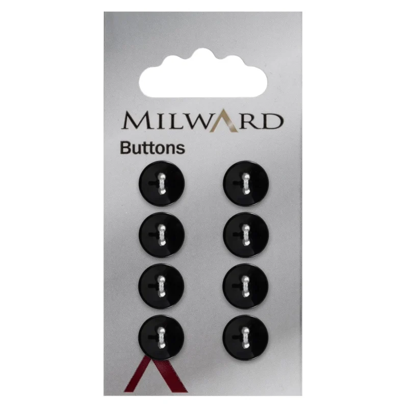 milward 11mm carded buttons 8 pack 01030