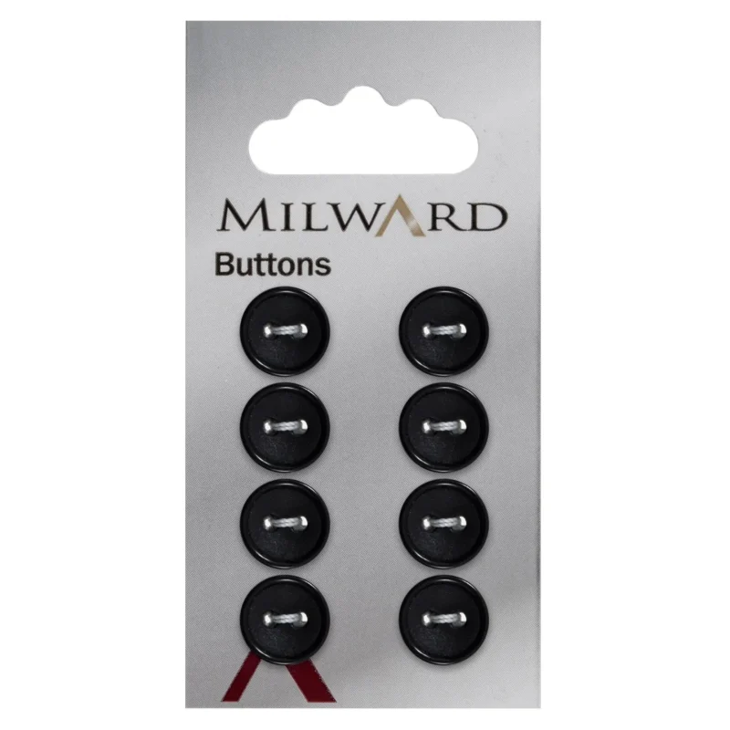 milward 11mm carded buttons pack of 8 00176