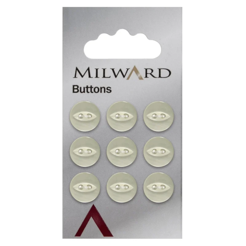 milward 11mm carded buttons pack of 9 00050