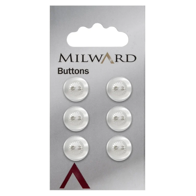 milward 12mm carded buttons 6 pack 00855