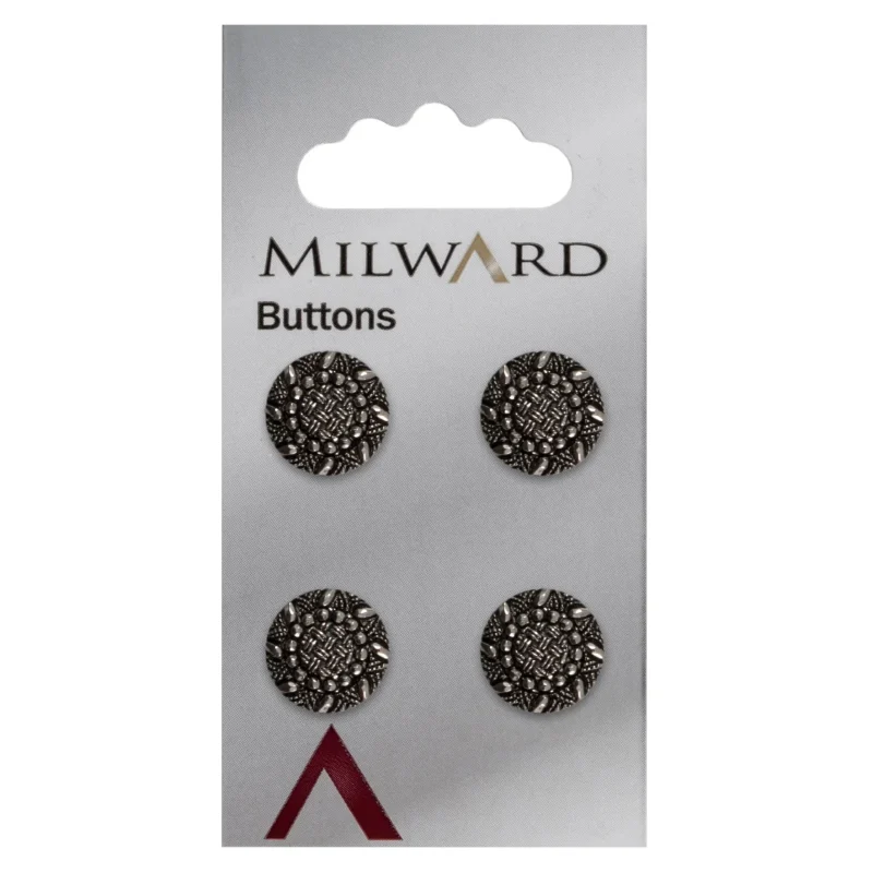 milward 12mm carded buttons pack of 4 00340a