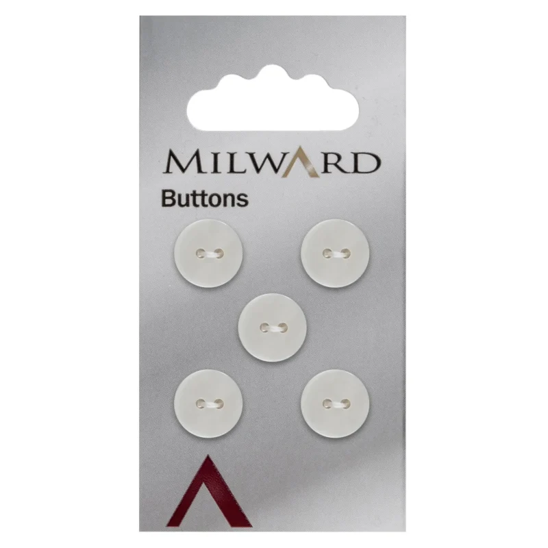 milward 12mm carded buttons pack of 5