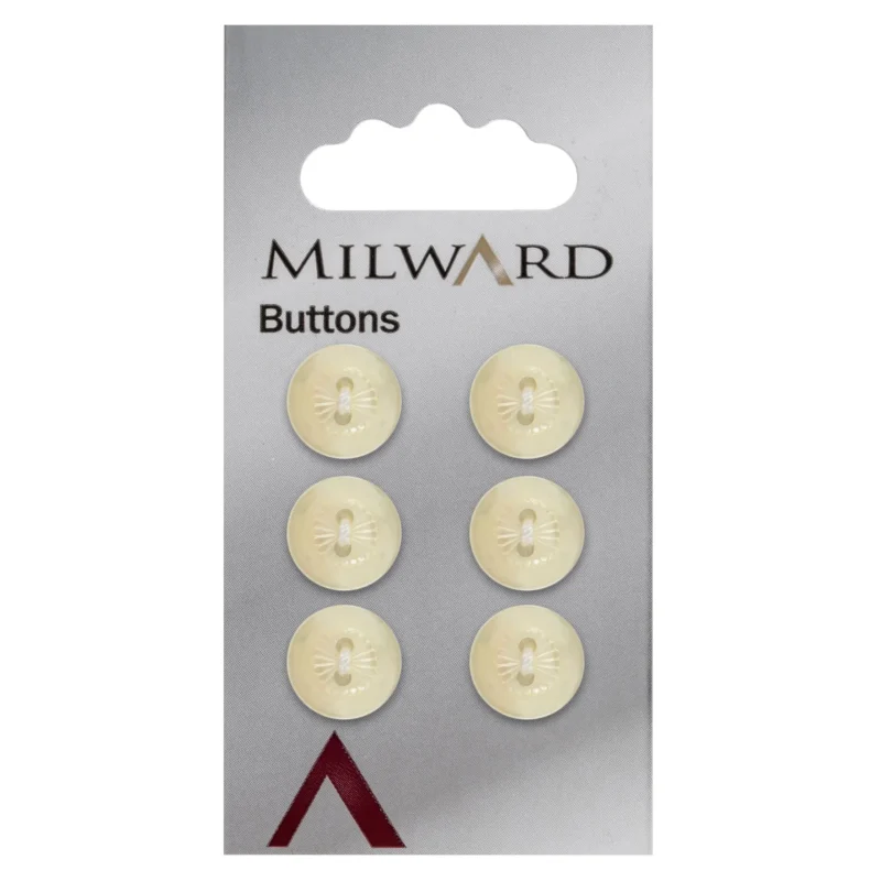 milward 12mm carded buttons pack of 6 code 00335