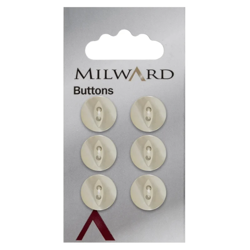 milward 13mm carded buttons 6 pack 00317