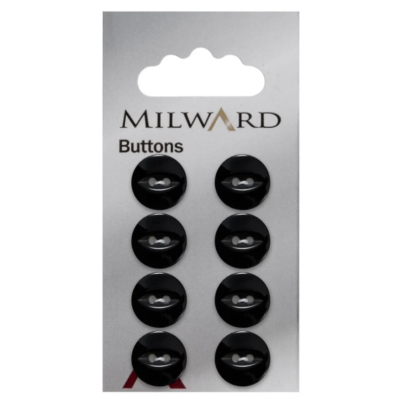 milward 13mm carded buttons pack of 8 00197