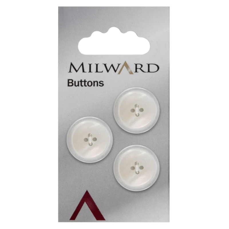 milward 15mm carded buttons pack of 3 1