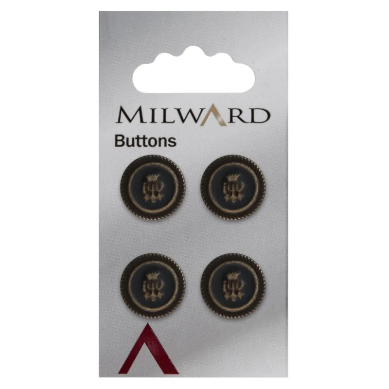 milward 15mm carded buttons pack of 4 00347