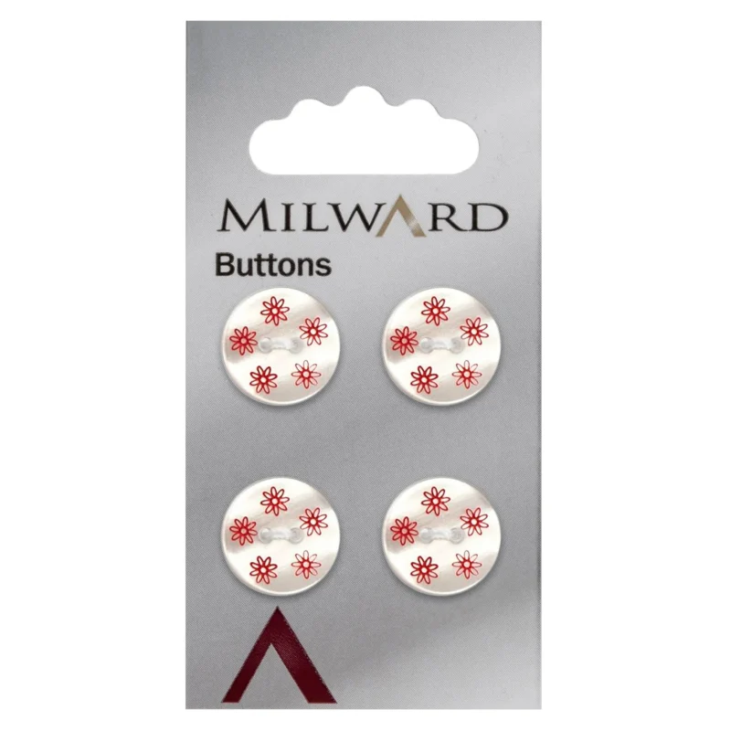 milward 15mm carded buttons pack of 4 00966