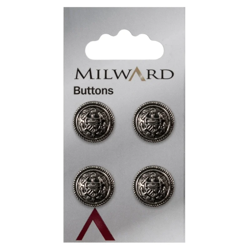 milward 15mm carded buttons pack of 4 code 00134