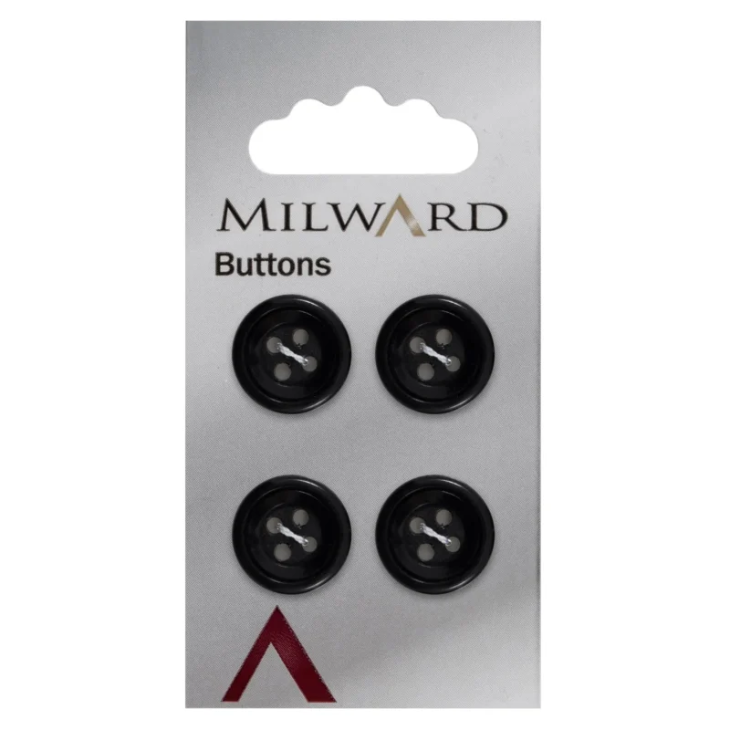 milward 16mm carded buttons pack of 4 code 00466