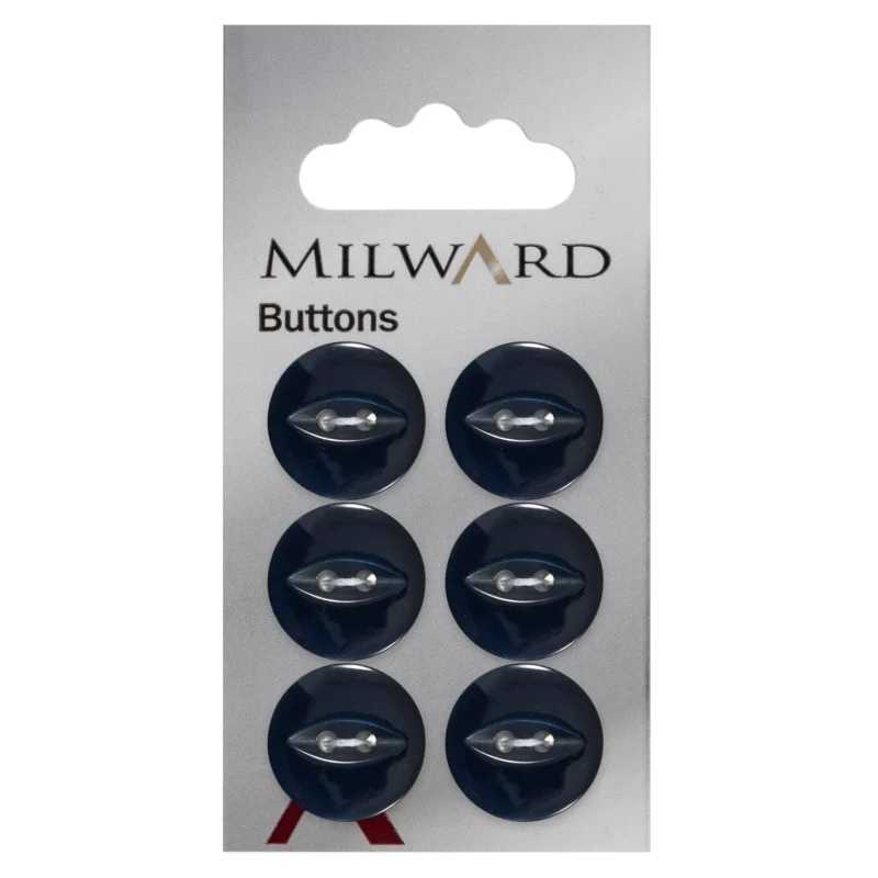 milward 16mm carded buttons pack of 6 00172