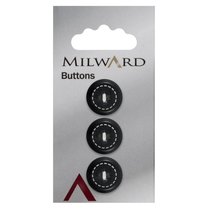 milward 17mm carded buttons pack of 3 00202