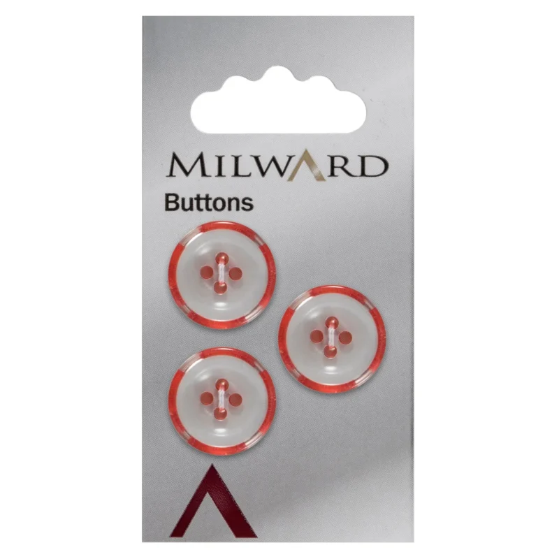 milward 17mm carded buttons pack of 3 01086a