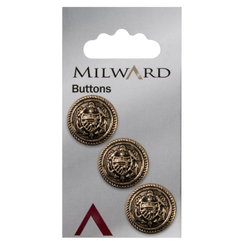 milward 19mm carded buttons pack of 3 00139