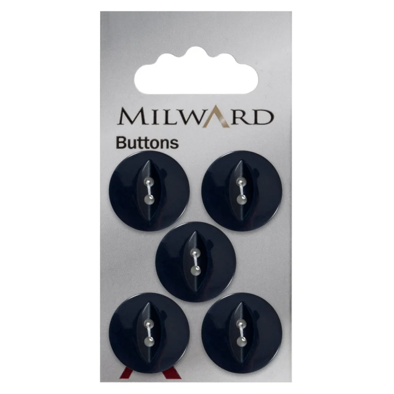 milward 19mm carded buttons pack of 5 00173