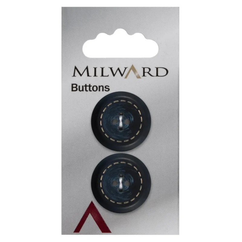 milward 22mm carded buttons pack of 2 00189