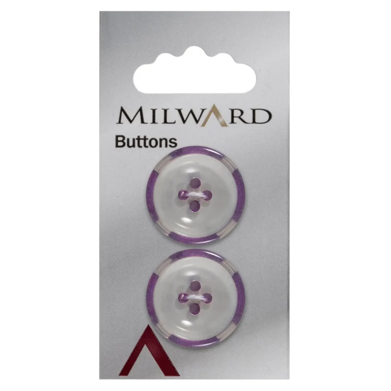 milward 22mm carded buttons pack of 2 01094a