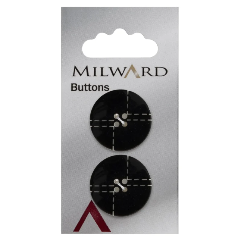 milward 25mm carded buttons pack of 2 00207