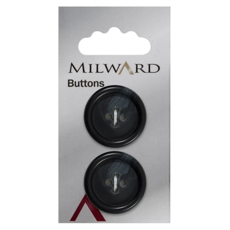 milward 25mm carded buttons pack of 2 00948