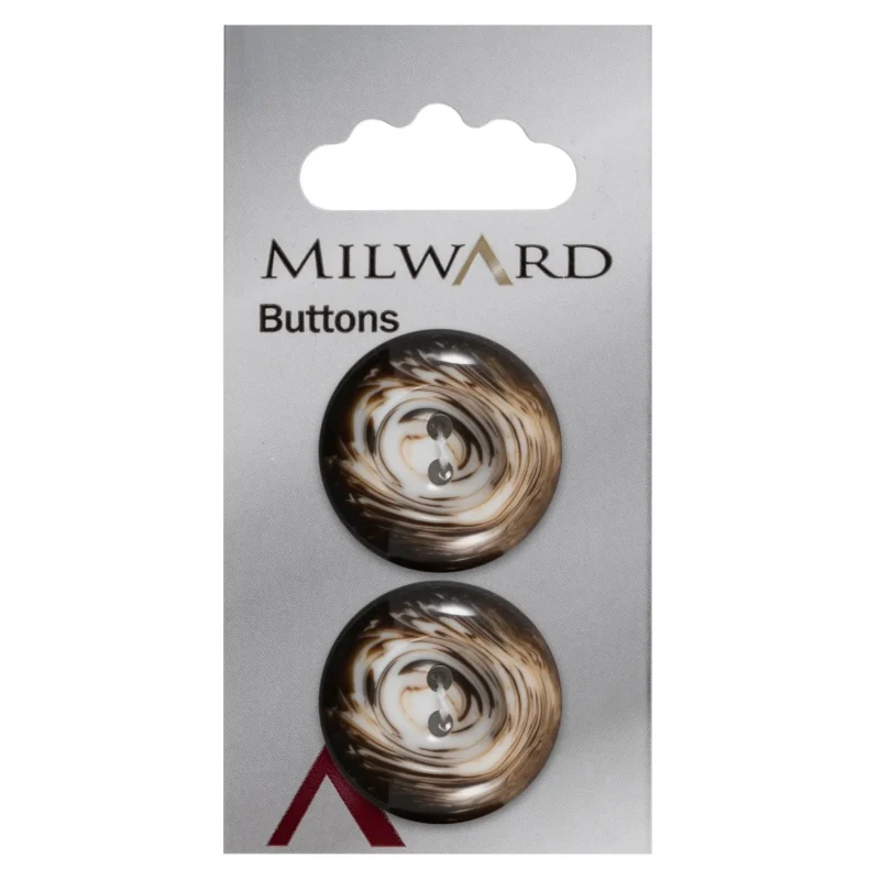 milward 25mm carded buttons pack of 2 01109a