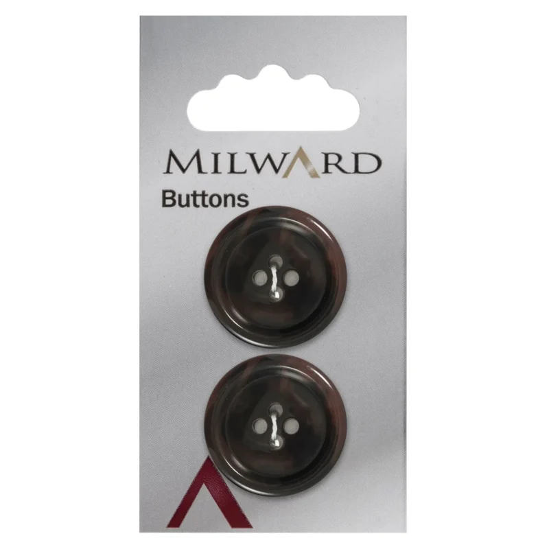 milward 25mm carded buttons pack of 2 01115a